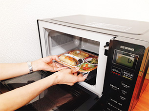 電子レンジで加熱